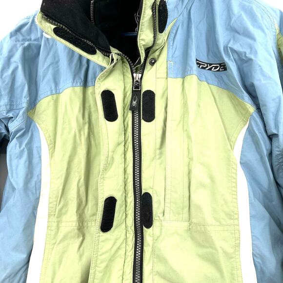 Spyder Size 10 Blue Green Jacket Coat Zip in Fleece Liner Outdoors Layers Winter - Picture 3 of 10